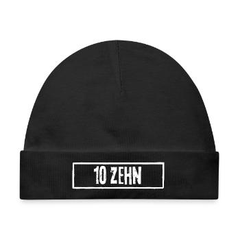  Zehn 10 Jahre Rock Grunge  - Baby Premium Organic Mütze - Schwarz - Vorne