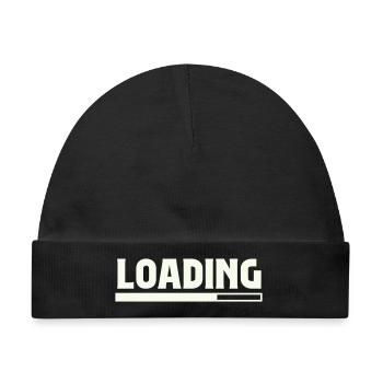 Loading - Baby Premium Organic Mütze - Schwarz - Vorne
