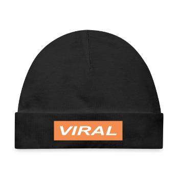 VIRAL - Baby Premium Organic Mütze - Schwarz - Vorne