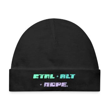 CTRL ALT NOPE - IT Motiv - Baby Premium Organic Mütze - Schwarz - Vorne