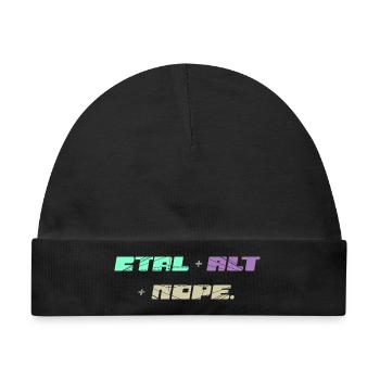 CTRL ALT Nope - Baby Premium Organic Mütze - Schwarz - Vorne