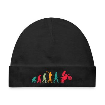 Motorrad Cross Evolution - Baby Premium Organic Mütze - Schwarz - Vorne