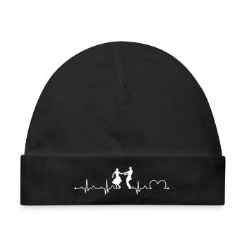 Foxtrot Dance Herzschlag EKG Ballroom-Kunst - Baby Premium Organic Mütze - Schwarz - Vorne