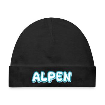 Alpen als Berg - Baby Premium Organic Mütze - Schwarz - Vorne