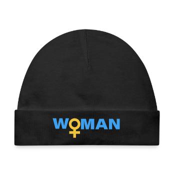 WOMAN - Baby Premium Organic Mütze - Schwarz - Vorne
