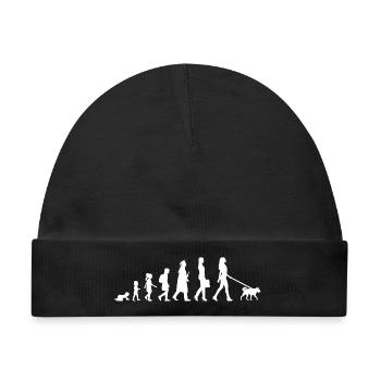 Evolution einer Hundehalterin - Baby Premium Organic Mütze - Schwarz - Vorne