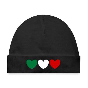 Italien Fanshirt für Italien Fans - Baby Premium Organic Mütze - Schwarz - Vorne