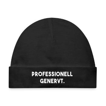 Genervt Spruch - Baby Premium Organic Mütze - Schwarz - Vorne