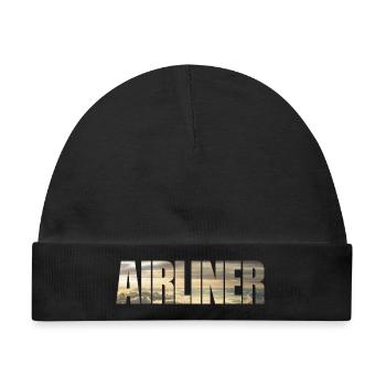 Airliner - Baby Premium Organic Mütze - Schwarz - Vorne