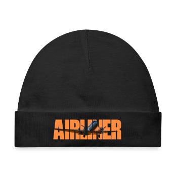 Airliner DC-3 - Baby Premium Organic Mütze - Schwarz - Vorne