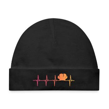 Chef Cuisine Sunset Heartbeat Chef - Baby Premium Organic Mütze - Schwarz - Vorne
