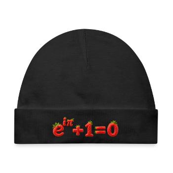 Identität des Euler Math Cutters - Baby Premium Organic Mütze - Schwarz - Vorne