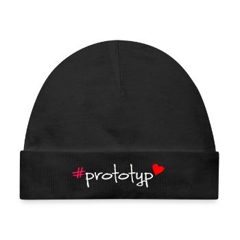 #prototyp - Baby Premium Organic Mütze - Schwarz - Vorne