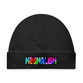 Buntes Minimalismus Grunge - Baby Premium Organic Mütze - Schwarz - Vorne