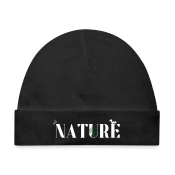 Natur - Baby Premium Organic Mütze - Schwarz - Vorne