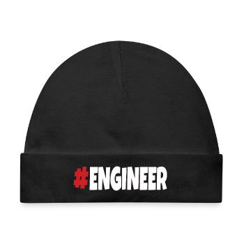 #engineer rot-weiß - Baby Premium Organic Mütze - Schwarz - Vorne