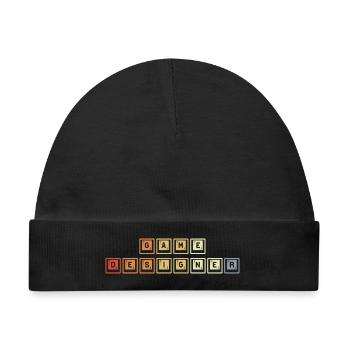 Game Design Vintage - Baby Premium Organic Mütze - Schwarz - Vorne