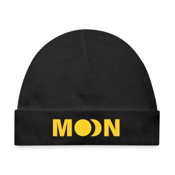 MOON - Baby Premium Organic Mütze - Schwarz - Vorne