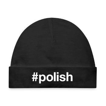 POLISH Polnisch Poland Polen Hashtag - Baby Premium Organic Mütze - Schwarz - Vorne