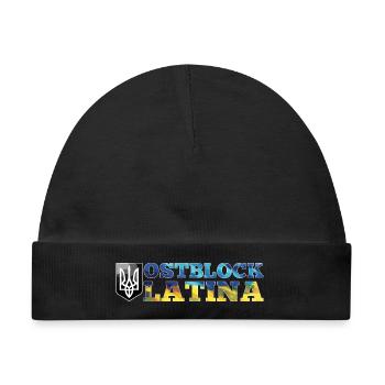Ostblock Latina Ukrainerin Ukraine Geschenk - Baby Premium Organic Mütze - Schwarz - Vorne