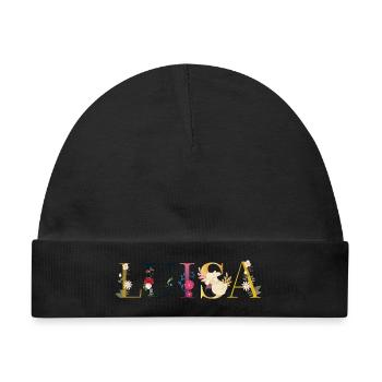 Luisa - Baby Premium Organic Mütze - Schwarz - Vorne