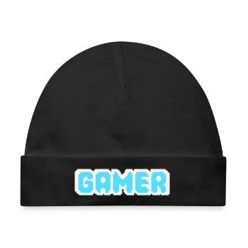 Gamer Pixel - Baby Premium Organic Mütze - Schwarz - Vorne