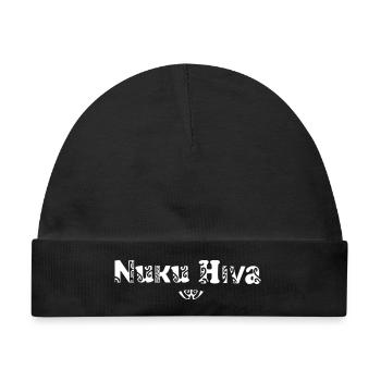 Nuku Hiva (weiß) - Baby Premium Organic Mütze - Schwarz - Vorne