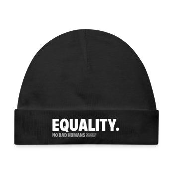 Equality - Baby Premium Organic Mütze - Schwarz - Vorne
