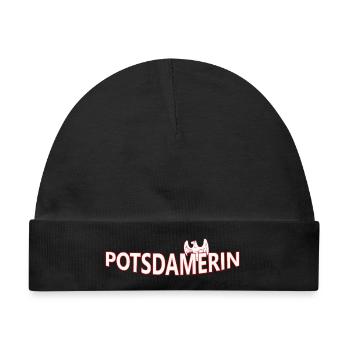 POTSDAMERIN - Baby Premium Organic Mütze - Schwarz - Vorne