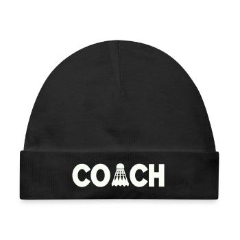 Federball Coach - Baby Premium Organic Mütze - Schwarz - Vorne
