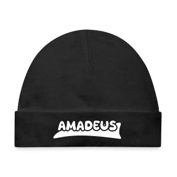 Geschenk für Amadeus - Baby Premium Organic Mütze - Schwarz - Vorne