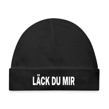 Läck du mir - Schweizerdeutsch - Baby Premium Organic Mütze - Schwarz - Vorne