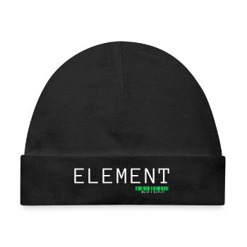 ELEMENT | Minimalist Architects of Essence Design - Baby Premium Organic Mütze - Schwarz - Vorne