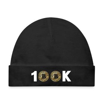 Bitcoin Bitcoin BTC 100k Kryptowährung - Baby Premium Organic Mütze - Schwarz - Vorne
