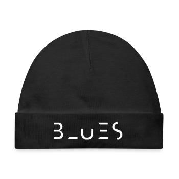 Blues-Minimalist-Blues-Outfit für Blues-Fan - Baby Premium Organic Mütze - Schwarz - Vorne