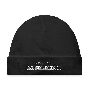 Aus Prinzip abgelehnt Büro Amt Sarkasmus - Baby Premium Organic Mütze - Schwarz - Vorne
