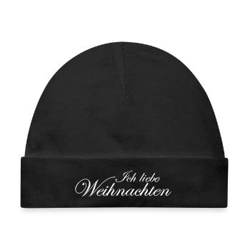 Ich liebe Weihnachten - Baby Premium Organic Mütze - Schwarz - Vorne