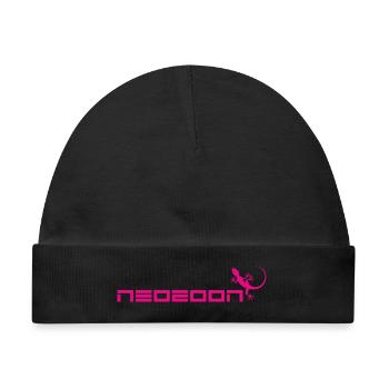 neozoon magenta - Baby Premium Organic Mütze - Schwarz - Vorne