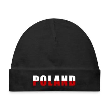 Poland Polen - Baby Premium Organic Mütze - Schwarz - Vorne