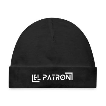 El Patron Lettering – Stylischer Spruch - Baby Premium Organic Mütze - Schwarz - Vorne