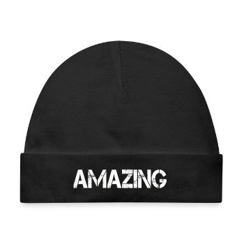 AMAZING - Baby Premium Organic Mütze - Schwarz - Vorne