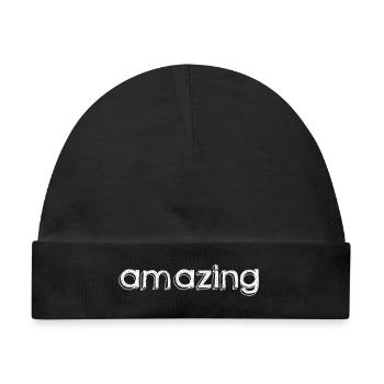 AMAZING - Baby Premium Organic Mütze - Schwarz - Vorne