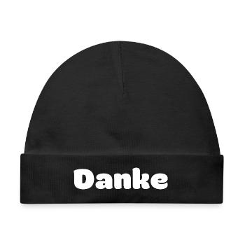 Danke - Baby Premium Organic Mütze - Schwarz - Vorne
