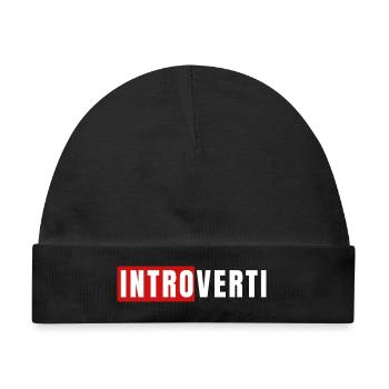 Introvertierter - Baby Premium Organic Mütze - Schwarz - Vorne