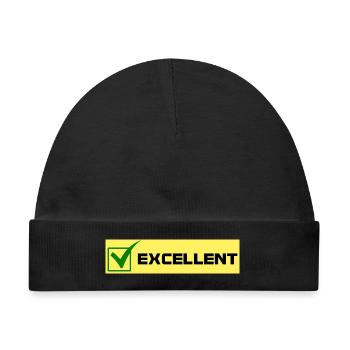 EXCELLENT - Baby Premium Organic Mütze - Schwarz - Vorne