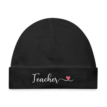 Teacher - Baby Premium Organic Mütze - Schwarz - Vorne