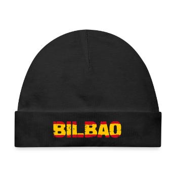 Bilbao Flagge Spanien - Baby Premium Organic Mütze - Schwarz - Vorne