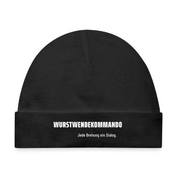 Wurstwendekommando. Jede Drehung ein Dialog. - Baby Premium Organic Mütze - Schwarz - Vorne