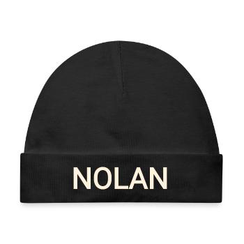Nolan - Baby Premium Organic Mütze - Schwarz - Vorne