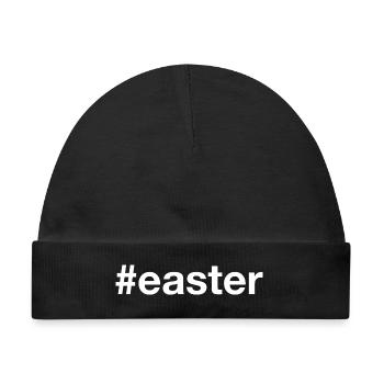 EASTER Ostern Hashtag - Baby Premium Organic Mütze - Schwarz - Vorne